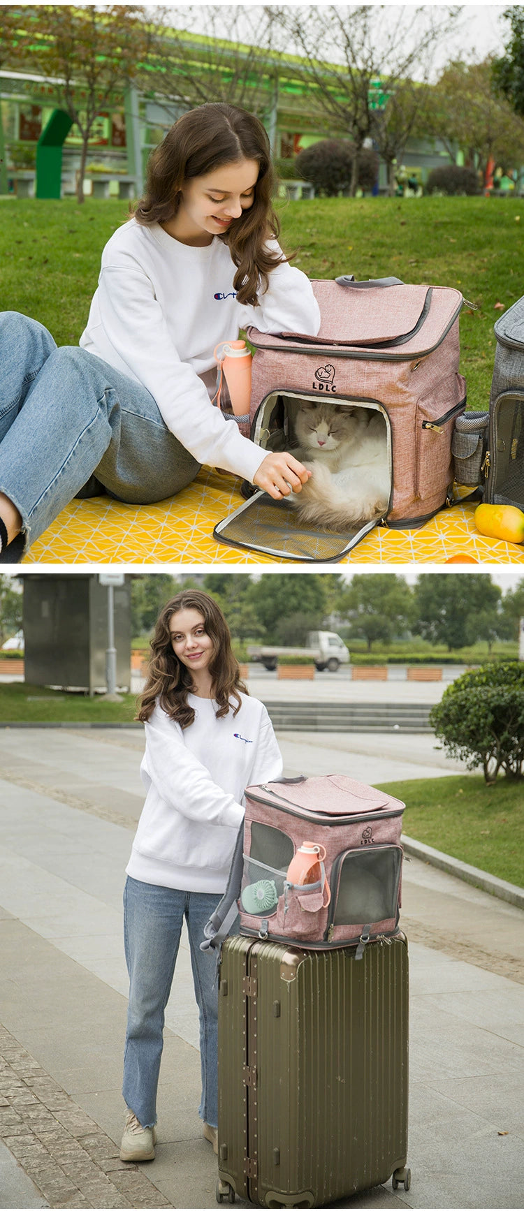 Bolso sobredimensionado tamaño L para gatos bolso plegable para mascotas en bandolera A partir de 12 unidades
