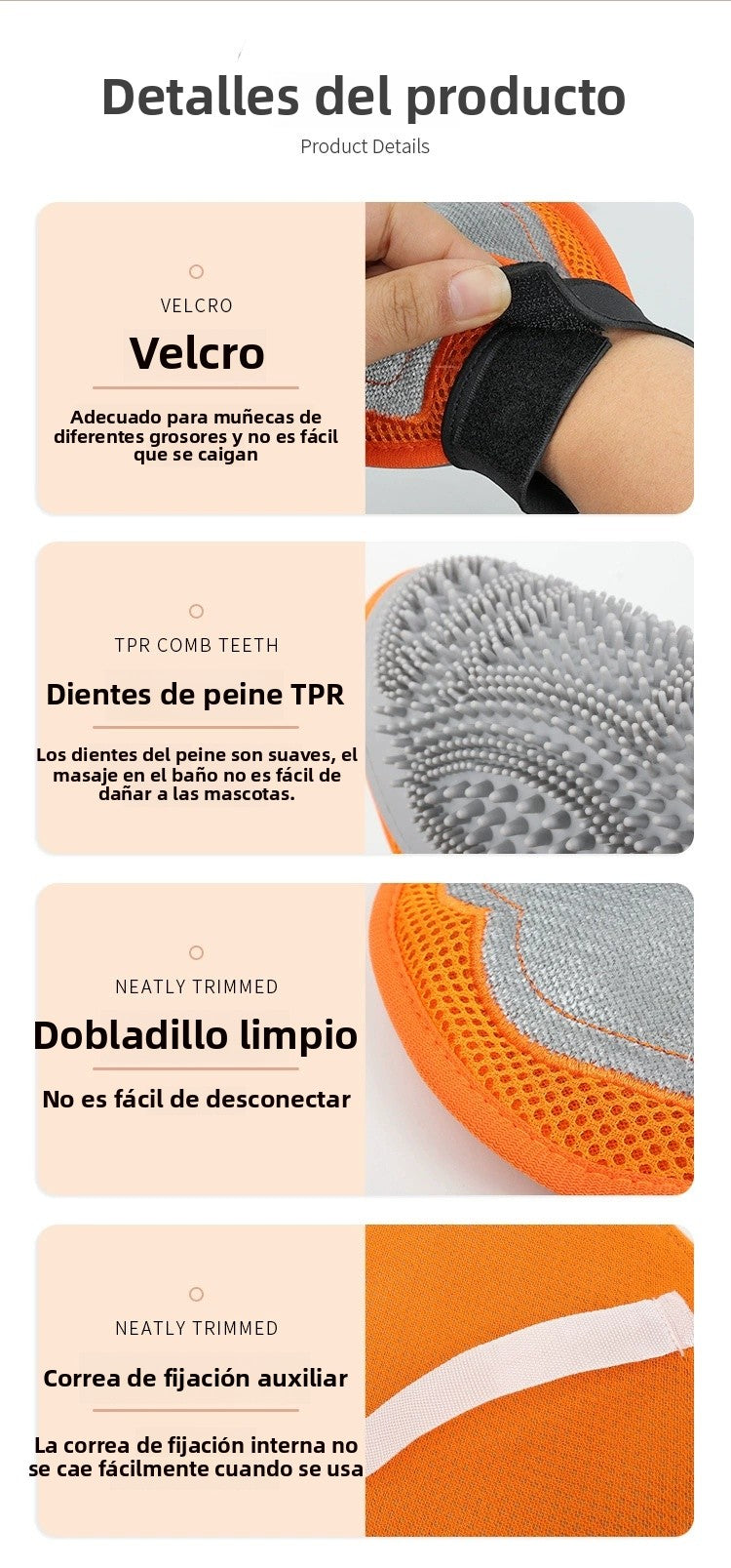 Guantes de baño para mascotas A partir de 12 unidades