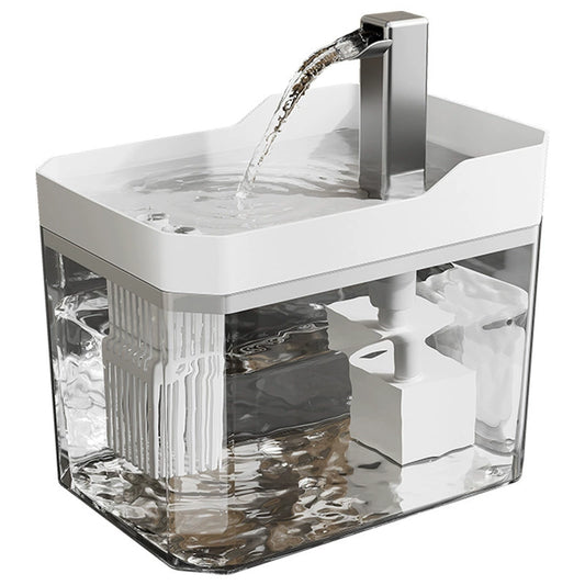 Dispensador de agua para gatos Plug and Play Bebedero automático con cable Cuenco de agua de flujo recirculante Dispensador de agua para mascotas