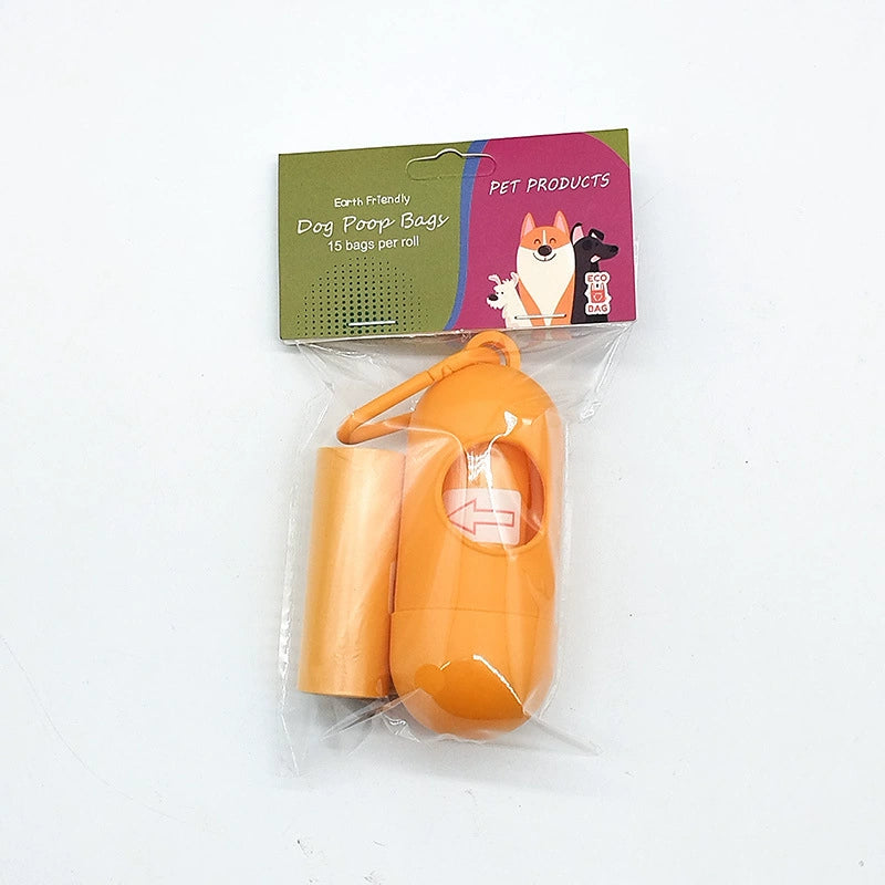 Bolsa Desechable para Residuos de Mascotas Cápsula Portátil Cápsula Portátil de Bolsas de Desechos para Mascotas Desechables Naranajas A partir de 12 unidades